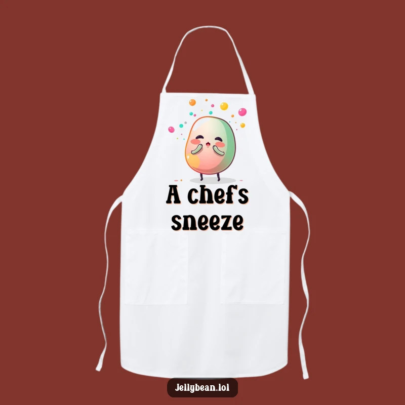 Funny Jelly Bean Sneeze Apron: Cook with Colorful Gusto