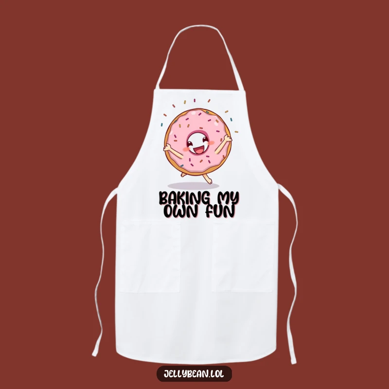 Funny Donut Cartwheel Apron: Sprinkly Character Wear for Kitchen Humorous Gifts