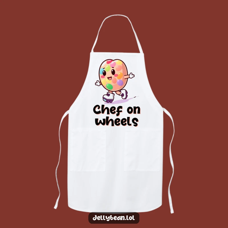 Funny Roller Skate Jelly Bean Apron: Cook with Speed and Playful Style