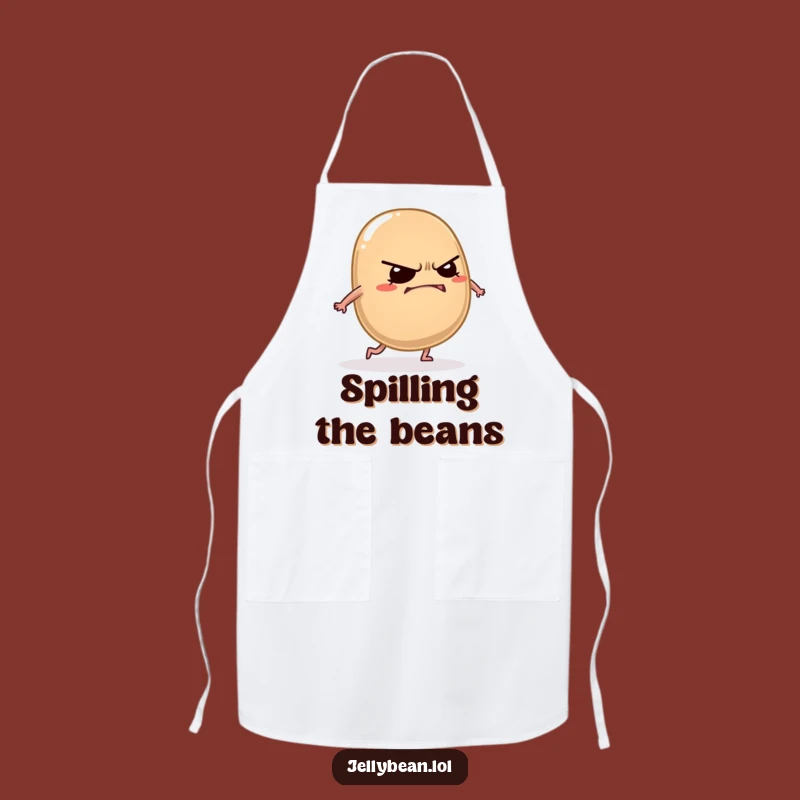 Funny Grumpy Jelly Bean Apron - Clumsy Chef Kitchen Fun Gift