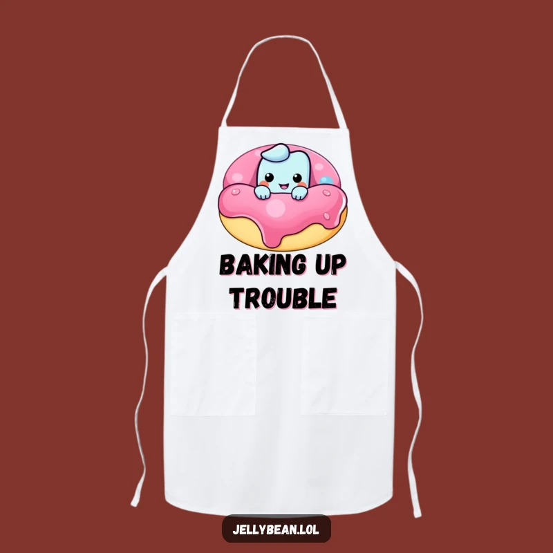Funny Jelly Bean Donut Apron: Cook and Laugh with Mischief - The Ultimate Funny Gift!