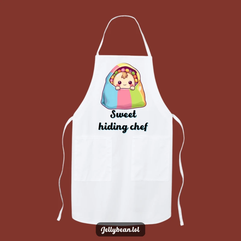 Funny Shy Jelly Bean Apron - Cute Candy Kitchen Fun Gift