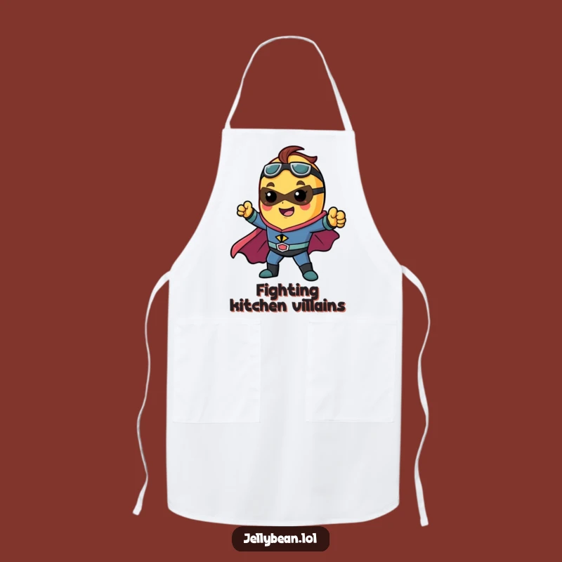 Funny Superhero Jelly Bean Apron - Cook Like a Hero