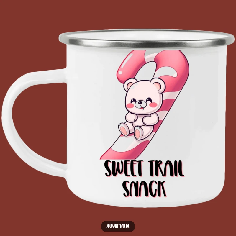 Funny Gummy Bear Camp Mug - Giggling Candy Cane Adventure