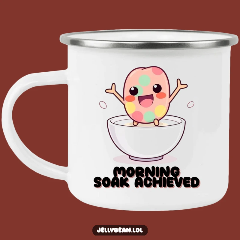 Funny Milk Leap Jelly Bean Camping Mug: Playful Action Drinkware, Best Funny Gift