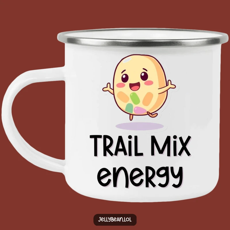Funny Jelly Bean Camping Mug: Bouncing Candy Drinkware, Outdoor Gift