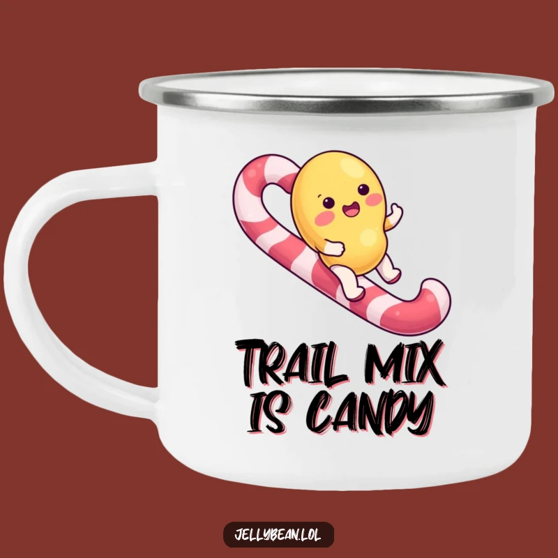 Durable Funny Candy Cane Rider Jelly Bean Camping Mug: Sip Sweetly, Essential Funny Gift