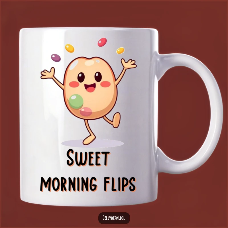 Funny Cartwheeling Jelly Bean Mug: A Hilarious Funny Gift for Energetic Fun