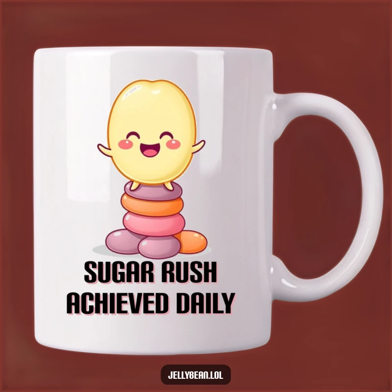Funny Jelly Bean Candy Stack Mug: Hilarious Gift for Sweet Treat Lovers