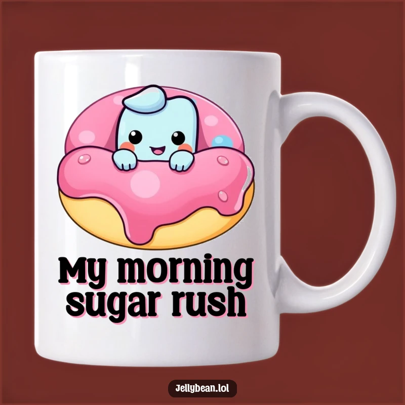 Funny Jelly Bean Donut Mischief Mug: The Perfect Hilarious Gift for Your Favorite Sweet Tooth!