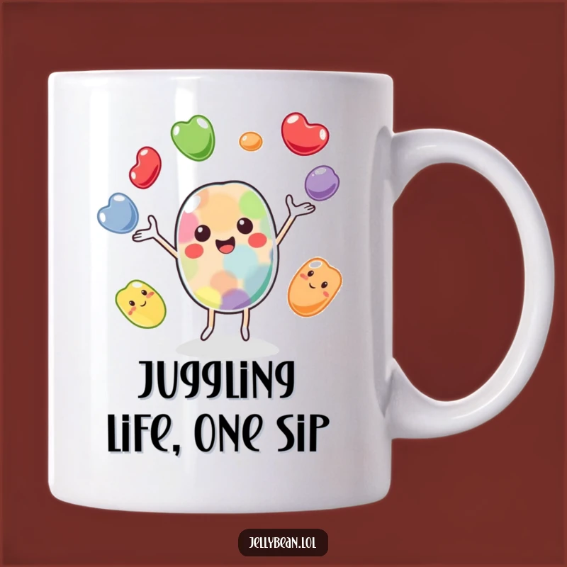 Funny Juggling Jelly Bean Mug: A Cheerful Treat for Coffee Lovers, Perfect Funny Gift
