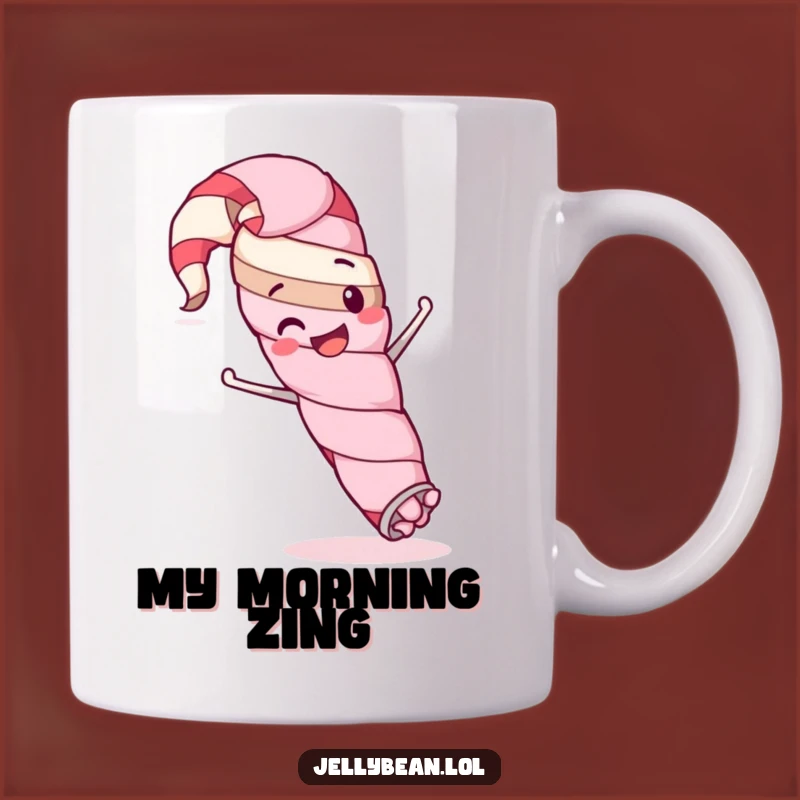 Funny Licorice Mug: Happy Stunt Character, Silly Gift Idea