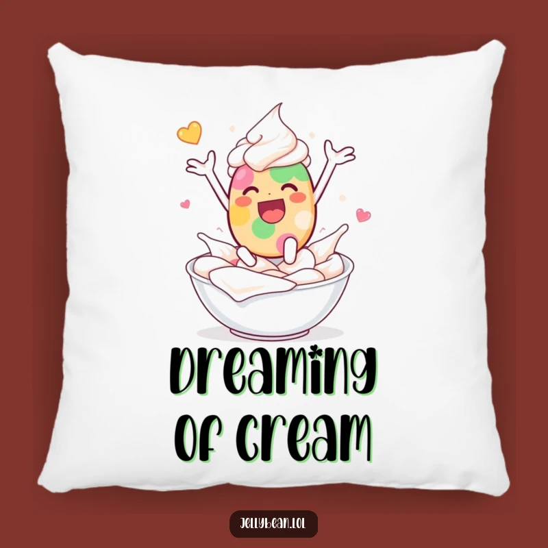 Funny Jelly Bean Cream Leap Pillow: Pure Delight, Perfect Funny Gift