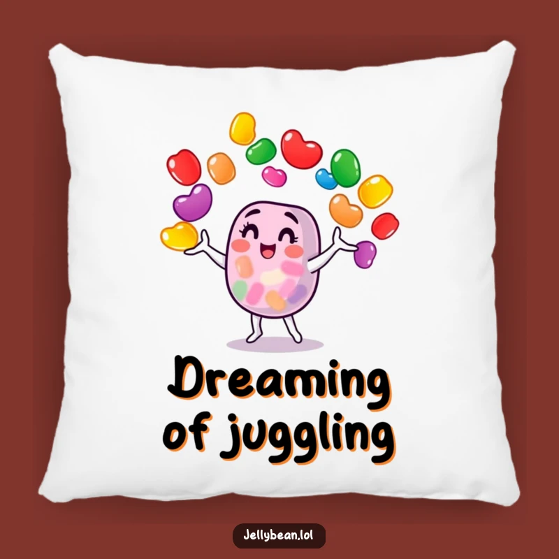 Funny Jelly Bean Juggler Pillow: Comfy and Hilarious Home Decor