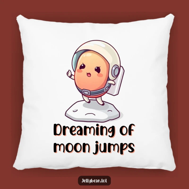 Funny Astronaut Jelly Bean Moon Bounce Pillow: Comfy Cosmic Veggie Accent Pillow