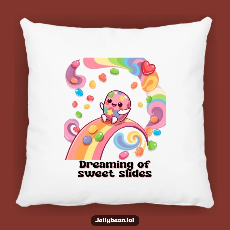 Funny Jelly Bean Rainbow Pillow: Snuggle Up with Flavorful Joy!