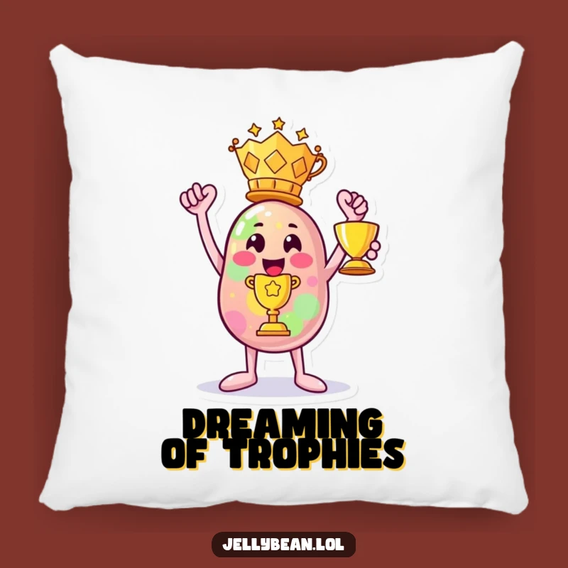 Funny Jelly Bean Winner Pillow: Trophy Comfort, Great Funny Gift!
