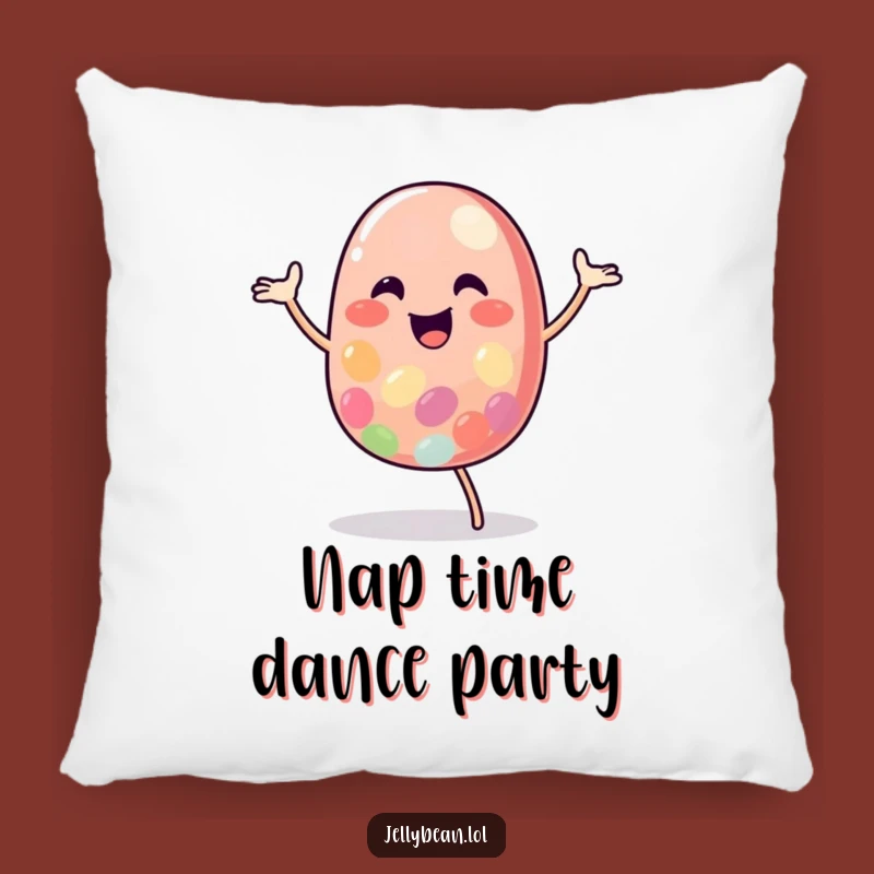 Funny Jelly Bean Dance Pillow: Cheerful Character's Comfy Happy Gift