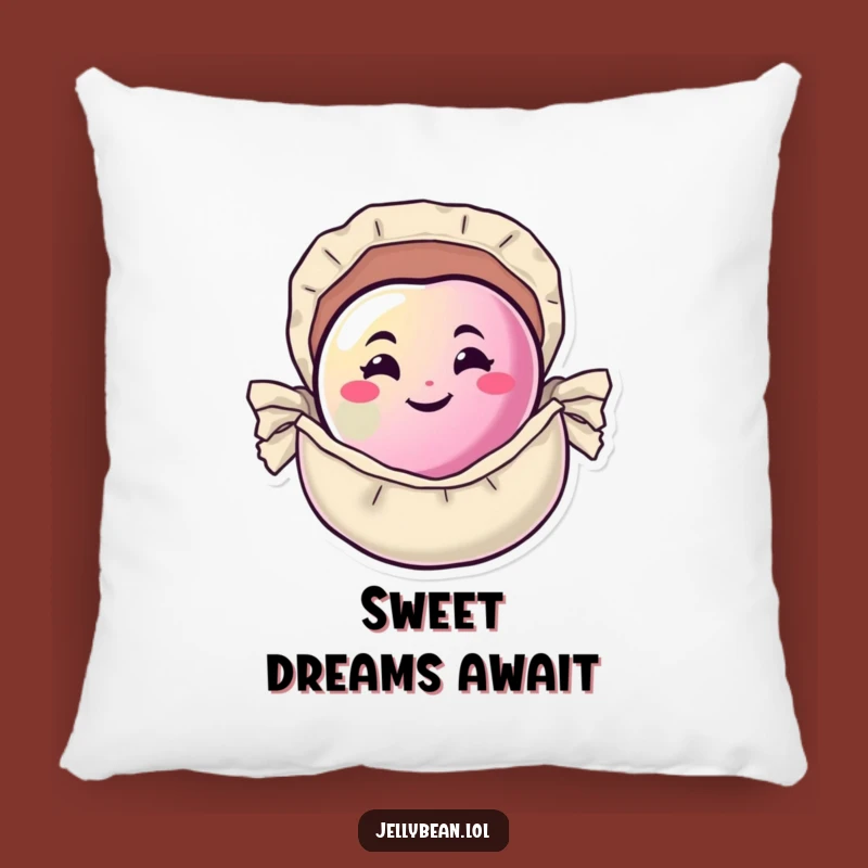 Funny Jelly Bean Wrapper Pillow - Cozy Mischievous Bean Comfort Gift