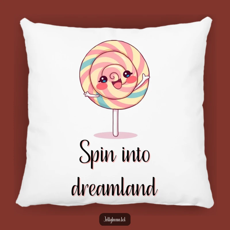 Funny Lollipop Spin Pillow: Joyful Character's Sweet Comfy Gift