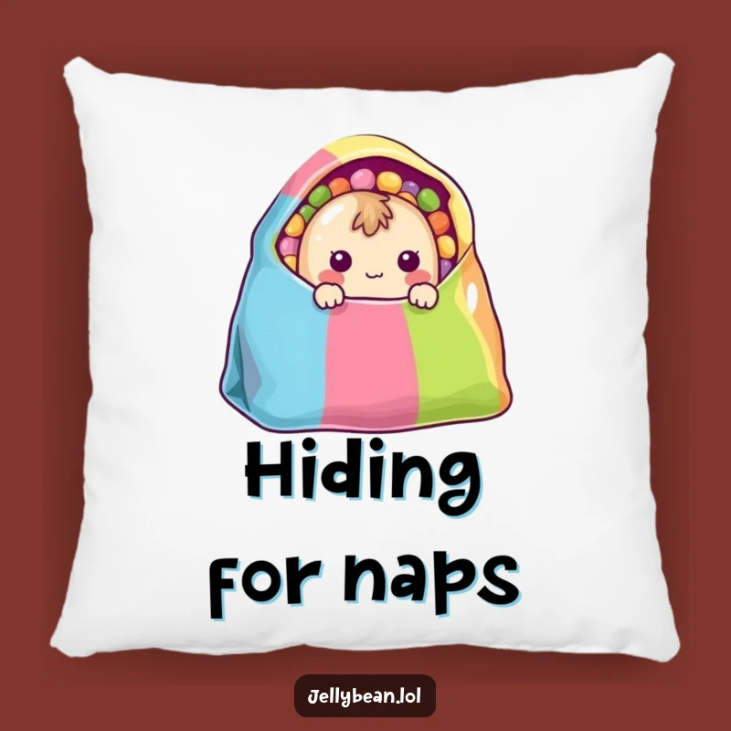 Funny Shy Jelly Bean Pillow - Cozy Cute Candy Comfort Gift
