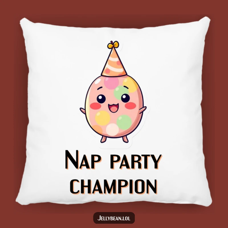 Funny Party Jelly Bean Pillow: Delighted Character Hat Comfort, Ideal Funny Gift Cushion