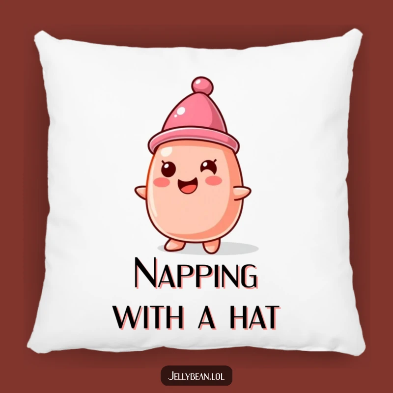 Funny Jelly Bean Hat Pillow: Soft Cushion for Sweet, Cozy Giggles