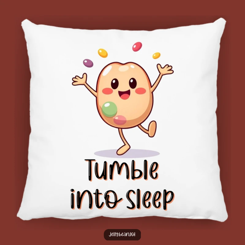 Funny Cartwheel Jelly Bean Pillow: Comfort and Humor with This Energetic Character