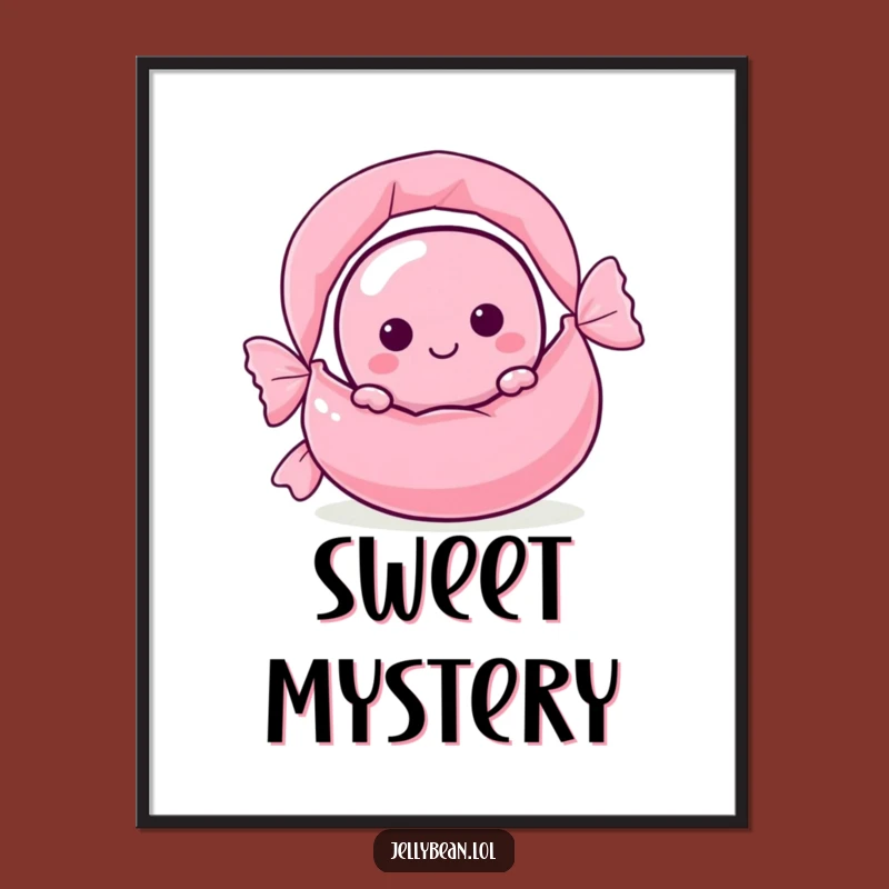 Funny Candy Peek Jelly Bean Digital Art: Instant Whimsical Decor
