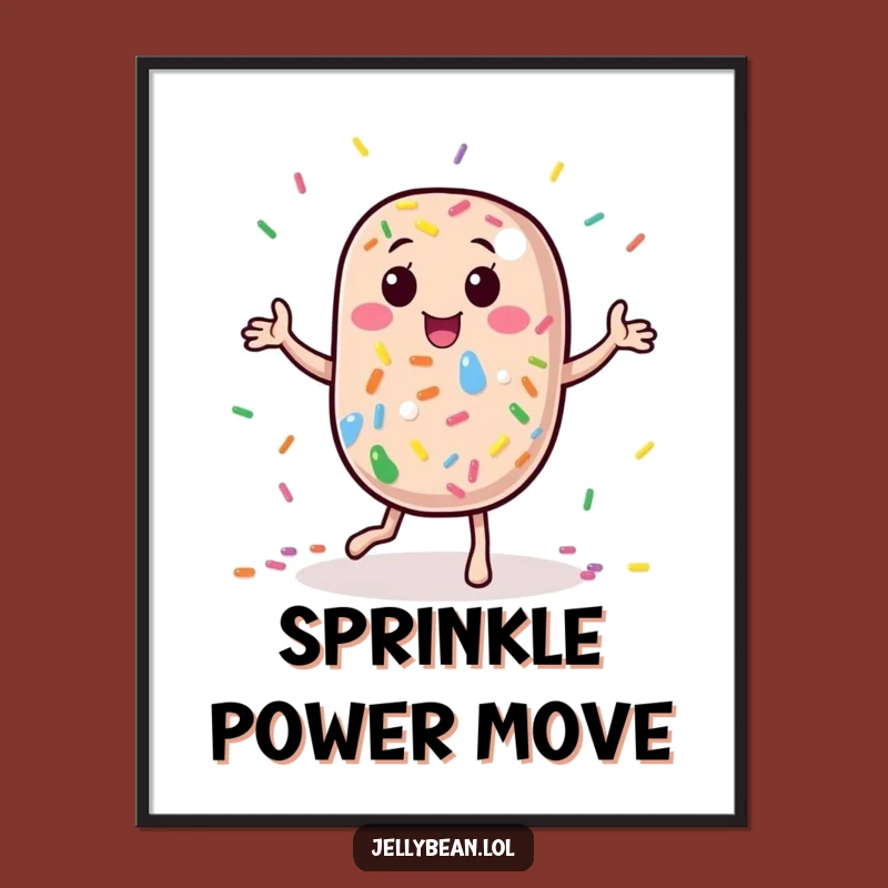 Funny Dancing Jelly Bean Digital Art: Instant Download for Joyful Decor