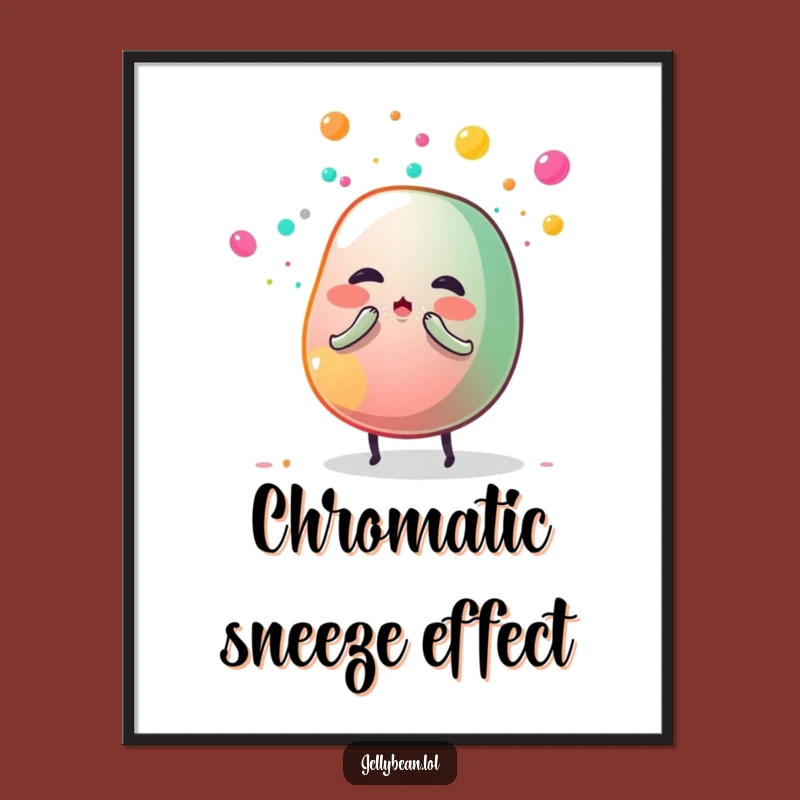 Funny Jelly Bean Sneeze Print: Instant Colorful Art
