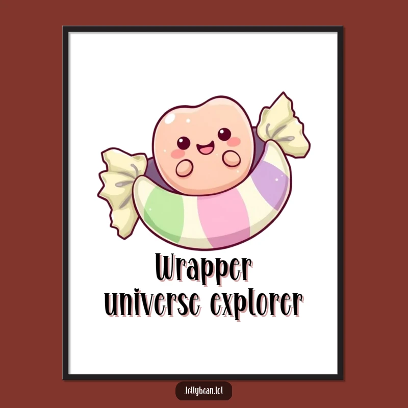 Funny Jelly Bean Wrapper Float Print: Instant Sweet Wall Art