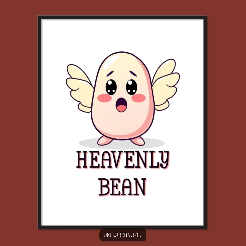 Funny Flying Jelly Bean Digital Art: Instant Surprise with This Whimsical Character