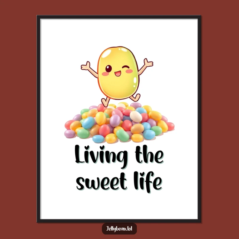 Funny Jelly Bean Candy Dive Digital Art - Sweet Character Download