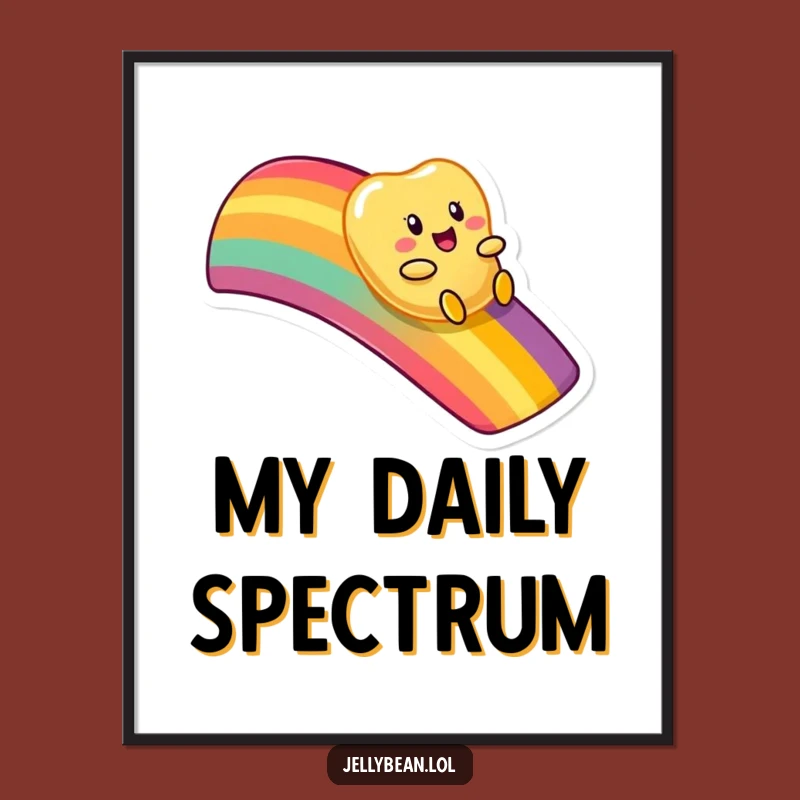 Funny Rainbow Slide Jelly Bean Digital Art - Whimsical Download