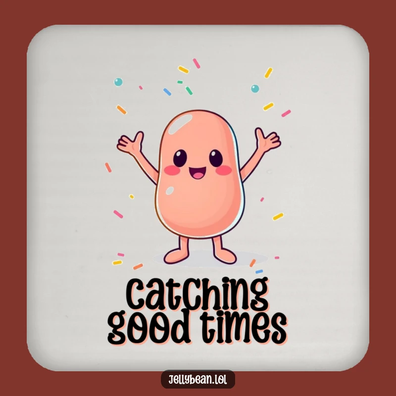 Funny Jelly Bean Sprinkle Catcher Coaster: Protect Surfaces with Sweet Style