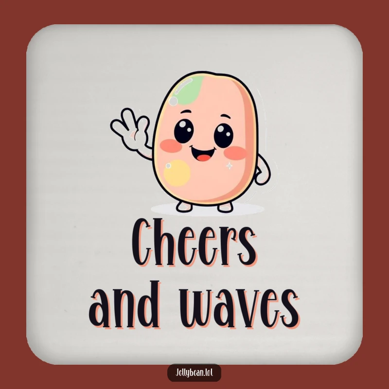 Funny Jolly Jelly Bean Coasters: Friendly Wave Protection, Ideal Funny Gift Set