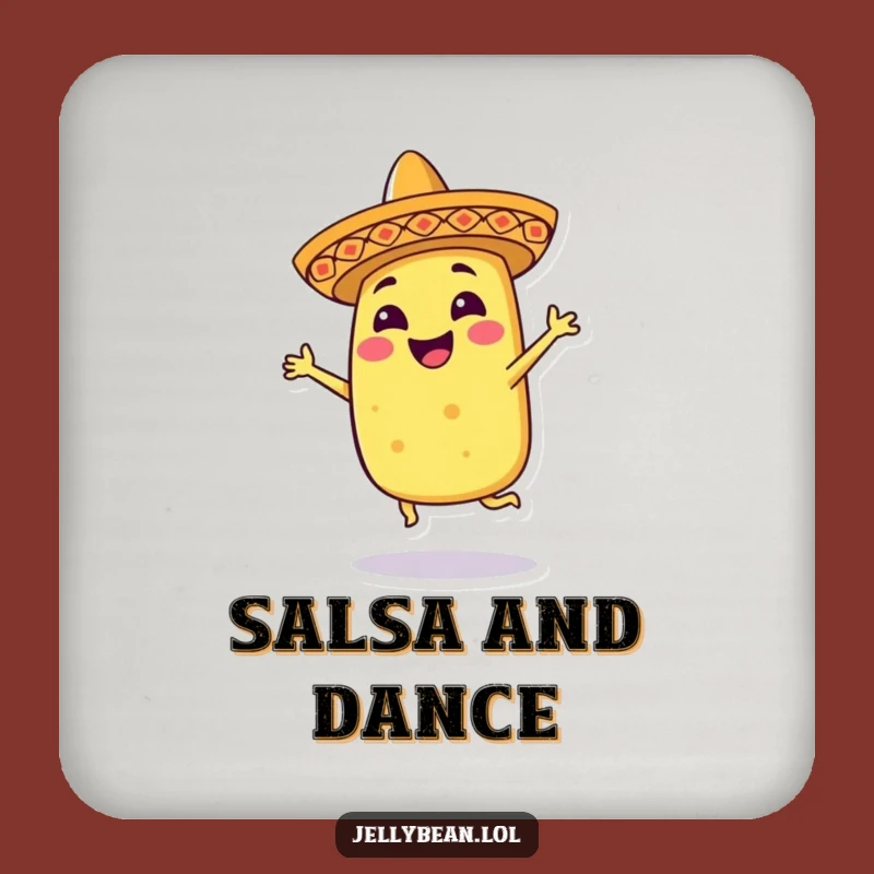 Funny Dancing Taco Coaster: Fiesta Sombrero Character Protection for Surfaces Gifts