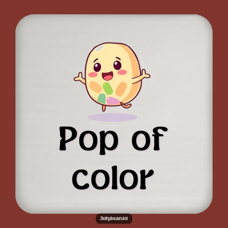 Funny Jelly Bean Drink Coaster: Bouncing Candy Protection, Fun Gift