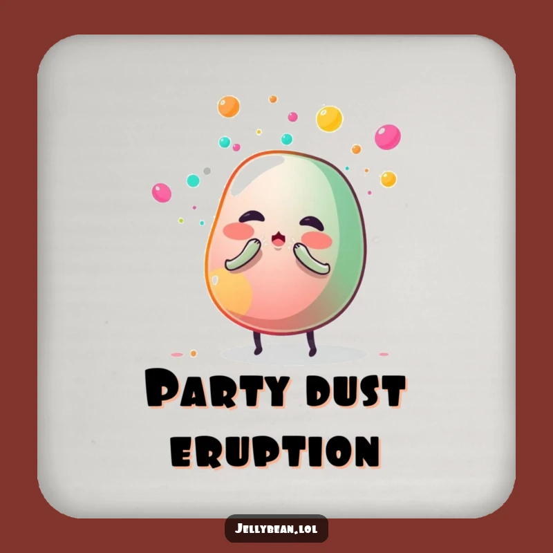 Funny Jelly Bean Sneeze Coaster: Protect Surfaces with Zing