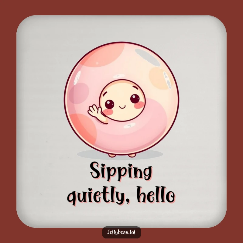 Funny Shy Jelly Bean Coasters - Set of Gentle Drink Protectors for Sweet Table Decor