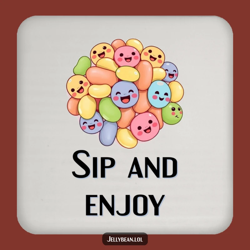 Funny Tumbling Jelly Beans Coasters (Set of 4): Hilarious Candy Protection for Drinks