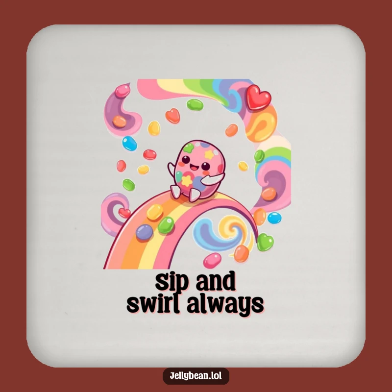 Funny Jelly Bean Rainbow Coasters: Protect Surfaces with Flavorful Fun!