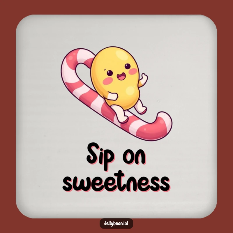 Funny Candy Cane Rider Jelly Bean Coaster: Sweeten Your Table, Tiny Funny Gift