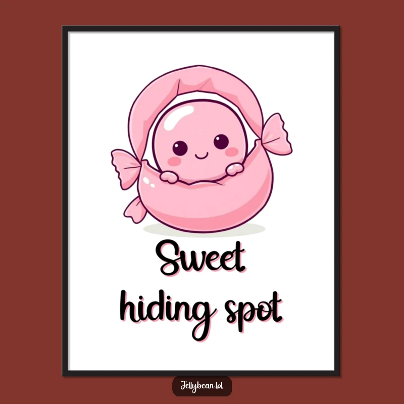 Funny Candy Peek Jelly Bean Poster: Add Sweet Whimsy to Your Walls