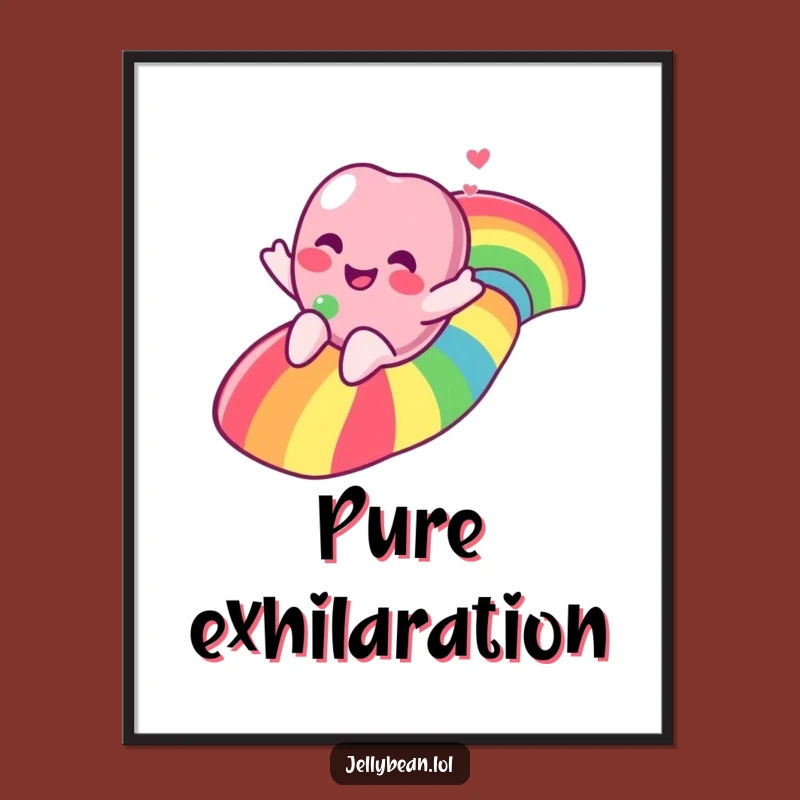 Funny Rainbow Dream Jelly Bean Poster: Bring Joyful Art Home
