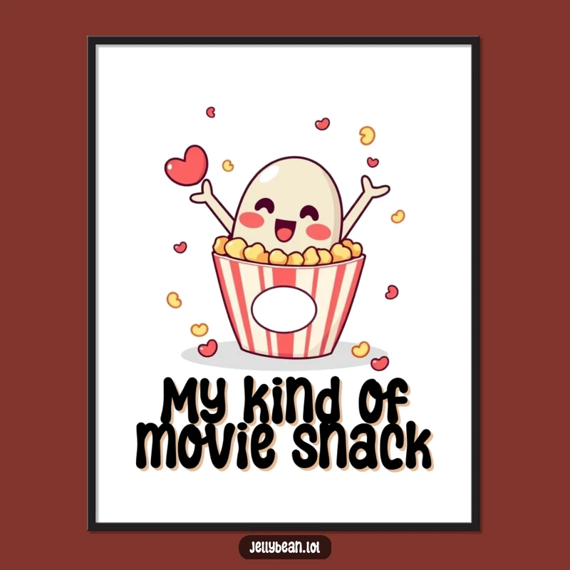 Funny Jelly Bean Popcorn Poster - Exciting Wall Art Decor