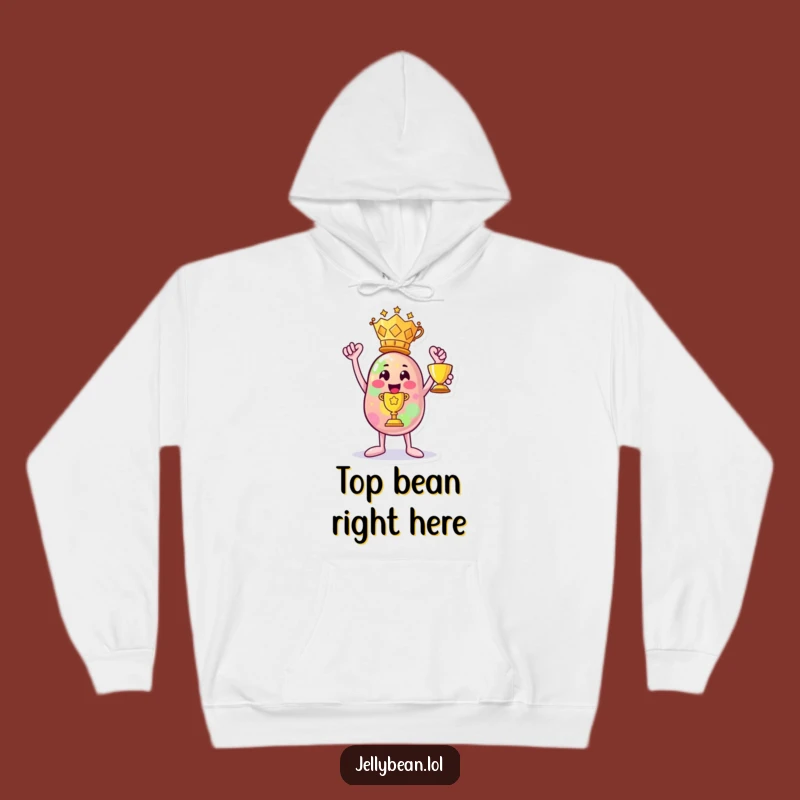 Funny Jelly Bean Winner Hoodie: Trophy Champion Sweatshirt, Cozy Funny Gift!