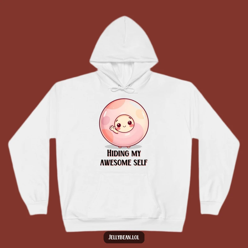 Funny Shy Jelly Bean Hoodie - Cozy Sweatshirt for Gentle Souls with a Sweet Wave