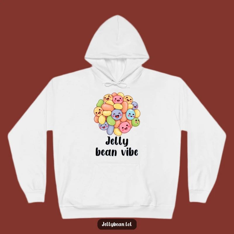 Funny Tumbling Jelly Beans Hoodie: Cozy & Hilarious Candy Apparel for Comfort